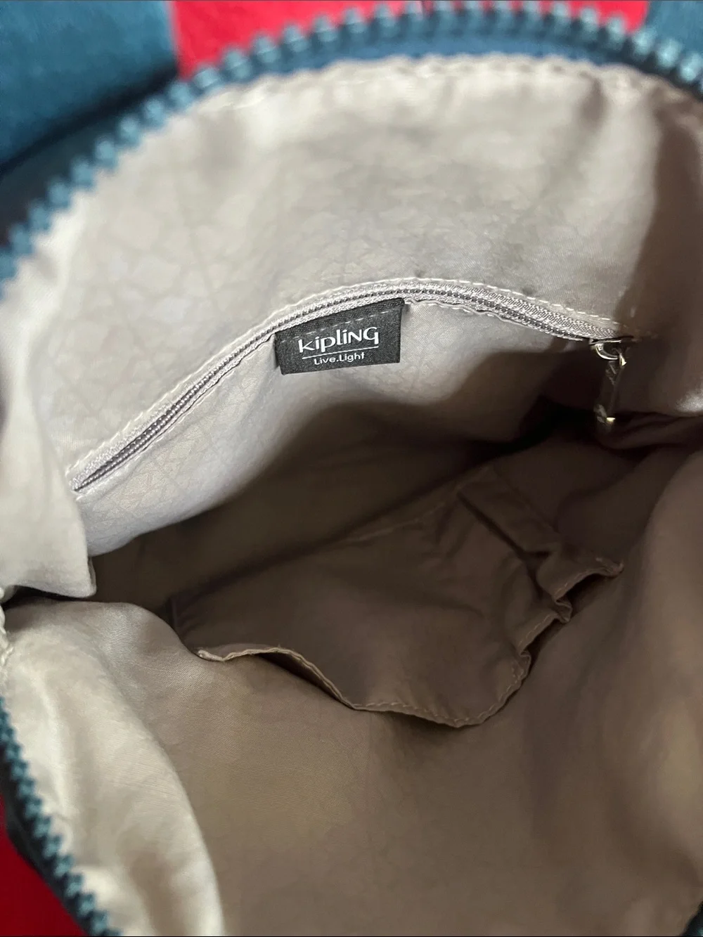 Kipling Teal Blue Goyo Nylon Backpack Tote